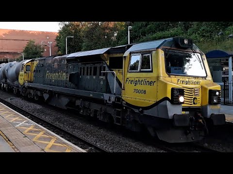 70008 6H62 Walsall to Hope and 222010/222017 1C90 Sheffield to Derby on 03/07/2023