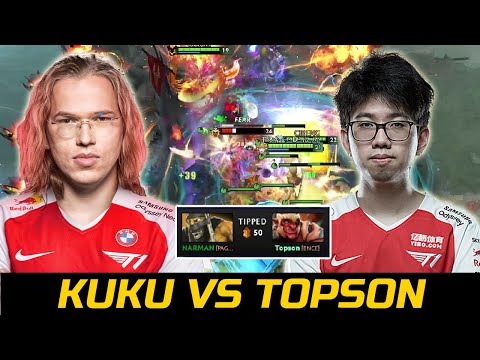 KUKU VS TOPSON SAME LANE - TROLL WARLORD CARRY DOTA 2