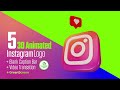 Five 3D Animated Instagram Logo Caption Bar Video Transation GreenScreen