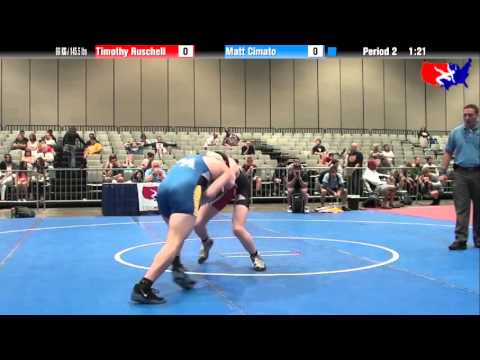Timothy Ruschell vs. Matt Cimato at 2013 Junior Nationals - FILA - FS