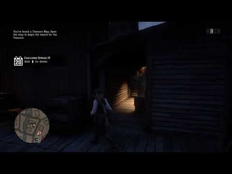 RDR2 Online - 28 day Daily Challenge Streak completed, reward Treasure map