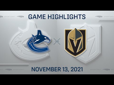 NHL Highlights | Canucks vs. Golden Knights - Nov. 13, 2021
