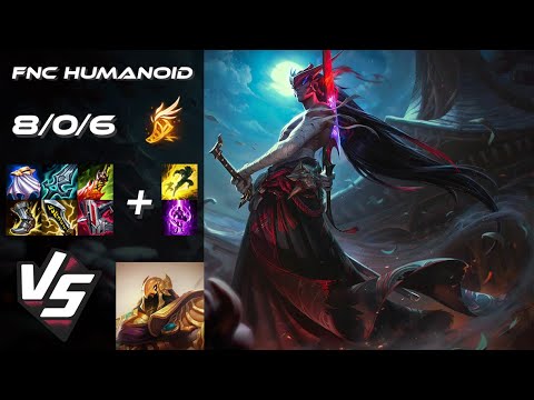 Fnatic Humanoid MID Yone vs Azir - EU Challenger Patch 14.15