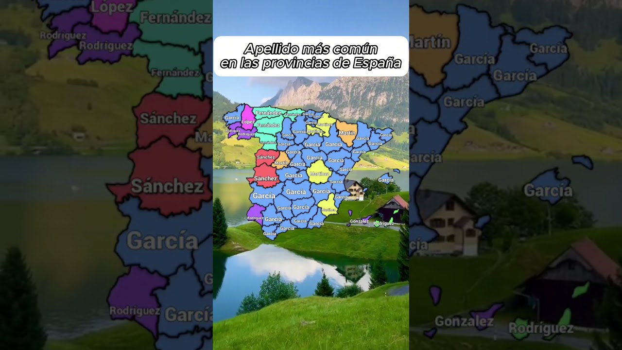 #Mapa del #Apellido más común en las provincias de #España