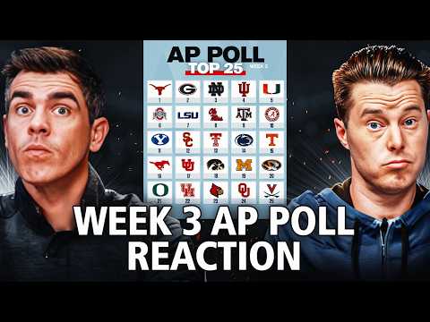 College Football Week 3 AP Poll Top-25 REACTION