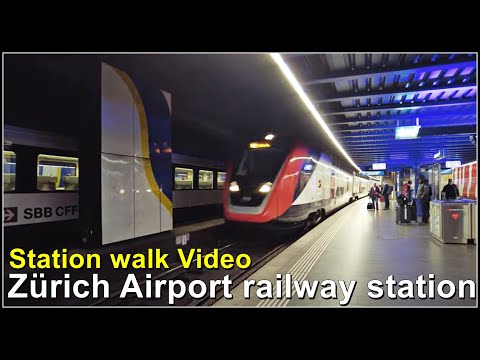 Zürich Airport railway station walk Video / Kleiner Rundgang beim Bahnhof des Flughafen Zürich.