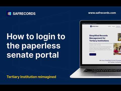 How to Login to the Paperless Senate Portal | SAFRecords Guide | FlexiSAF