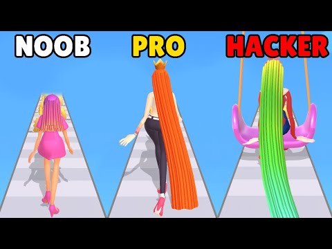 NOOB vs PRO vs HACKER in Hair Challenge
