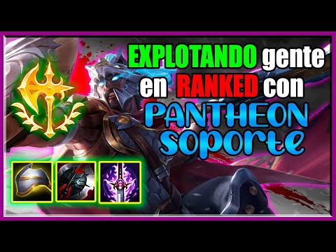 🥖💥🥖 ¡EXPLOTO GENTE EN RANKED! 💥🥖💥 | Pantheon soporte | Runas y build | Gameplay - no guía