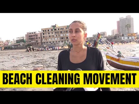 Anusha Dandekar At Versova Beach CLEANING MOVEMENT