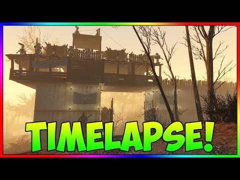 Fallout 4 - Somerville Place Settlement Building Timelapse! (With Mods)
