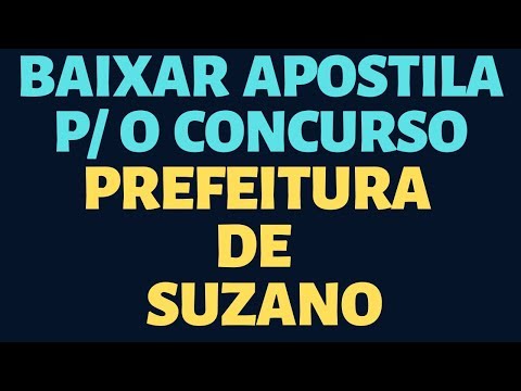 BAIXAR APOSTILA CONCURSO Suzano