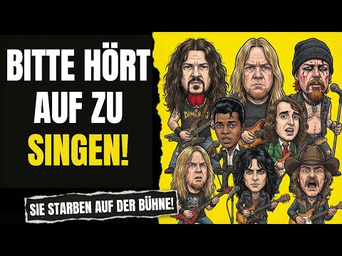 10 Rock-Sänger, die tragisch LIVE auf der Bühne gestorben sind!