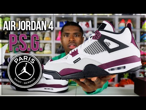 FIRST LOOK AIR JORDAN 4 PARIS SAINT GERMAIN PSG SNEAKER REVIEW