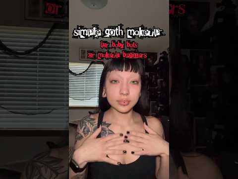 makeup for babybats or beginners 🖤 #goth #makeuptutorial #tutorial #gothmakeup