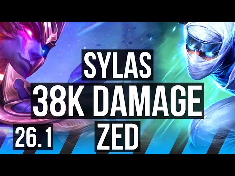 SYLAS vs ZED (MID) | 38K damage | KR Diamond | 26.1
