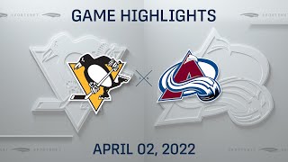 NHL Highlights | Penguins vs. Avalanche – Apr. 2, 2022