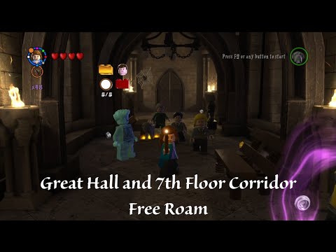 LEGO Harry Potter Years 5-7 Playthrough Part 35 - Great Hall and 7th Floor Corridor - Free Roam