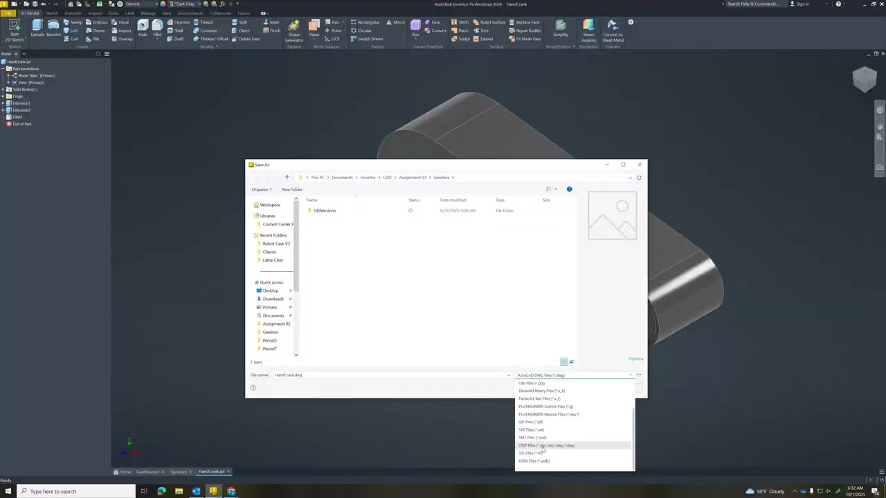 Exporting to a STEP File
