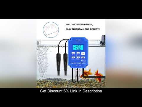 ▶️ PH-803W Wifi Monitoring Digital PH&ORP Controller BNC Probe Water Quality Tester for Hydroponics