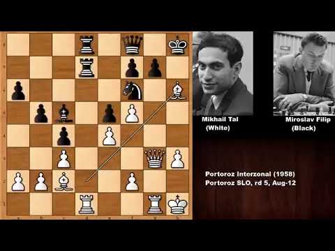 Mikhail Tal vs Miroslav Filip   Portoroz 1958 KdKRiGES8uU
