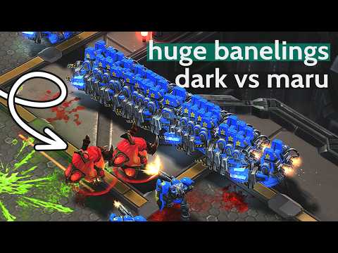 MARU vs DARK - The BIGGEST Baneling Hits I've Seen This Year! StarCraft 2