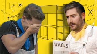 We Build Ikea Furniture w/ Our Tools Locked In Puzzle Boxes - No Idea Ikea