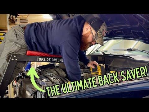 Traxion 3-100 Foldable Topside Automotive Engine Creeper Review | This Thing is a Back Saver!
