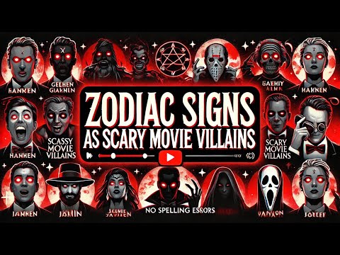 Zodiac Signs As Scary Movie Villains 👻😈 #ZodiacSigns #astrology #TheZodiacGuy