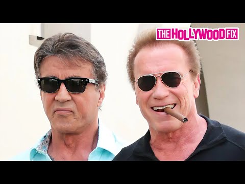 Arnold Schwarzenegger & Sylvester Stallone Have Lunch In Beverly Hills 5.9.15 - TheHollywoodFix.com