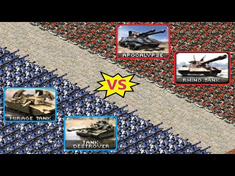 Apoc + Rhino vs Mirage + TD - Red Alert 2