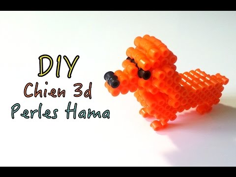 Comment faire un chien 3d avec des perles à repasser Hama