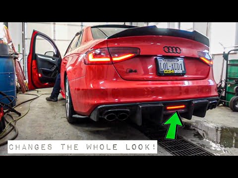 CANAUTO CARBON DIFFUSER BRAKE LIGHTS DIY ON MY AUDI S4 B8.5!