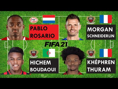 Pablo Rosario vs Schneiderlin vs Boudaoui vs Khéphren Thuram(Rosario joins OGC Nice) FIFA21 compare