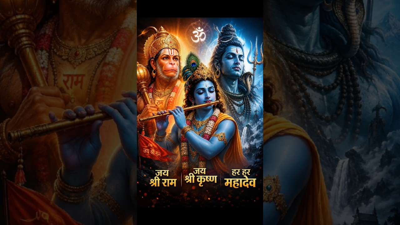 Hanuman Ji 🆚 Krishna Ji 🆚 Mahadev Ji | Shayari Battle 🔥🙏 | Bhakti Shorts #shorts #viral