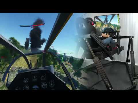 War Thunder AH-1G Helicopter | Departed Reality 6 DoF Motion Simulator | HP Reverb G2