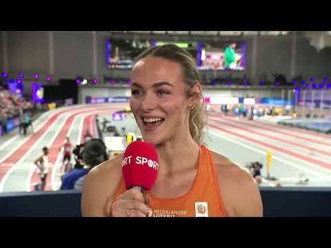 Netherlands' Lieke Klaver speaks after her win in the 400m semi-final
