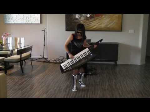 Kayko 12-years old, shredding on the Roland AX Synth Keytar