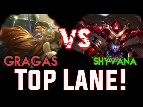 【Gragas Main】Gragas vs Shyvana - Top Lane! (Gold & Silver Level Game)
