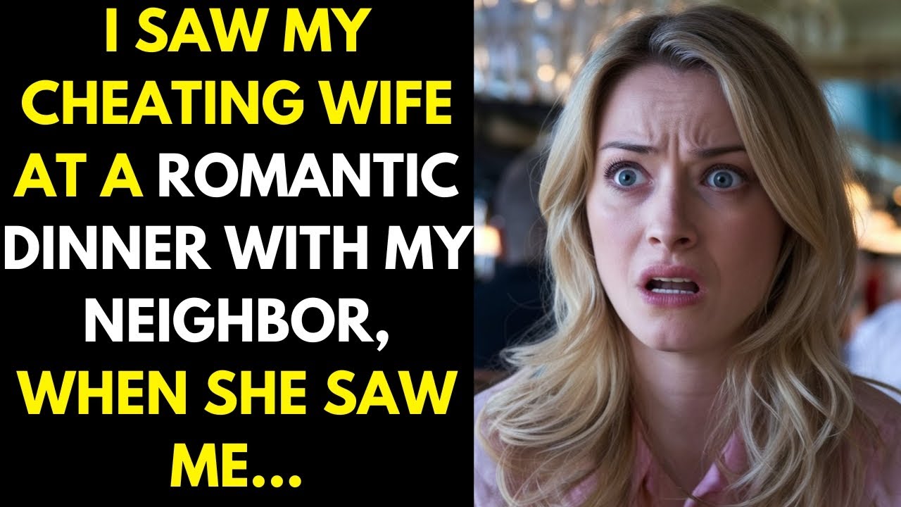 I saw my cheating wife at a romantic dinner with my neighbor, when she saw me...