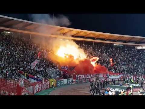 Partizan - Crvena Zvezda, Belgrade Derby 13/12/2017, pyro show