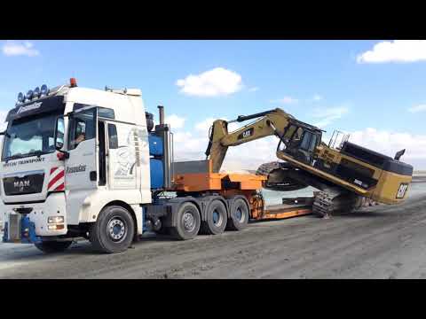 Transporting The Caterpillar 365C - Fasoulas Heavy Transports