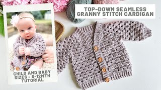 Download lagu Mini Pop Cardigan - Top-Down Baby & Child Size Cardigan Crochet Pattern mp3