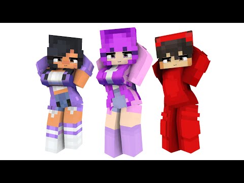 COUPLE DANCE APHMAU FRIENDS ZOEY AND CASH DARLING OHAYO - MINECRAFT ANIMATION #shorts