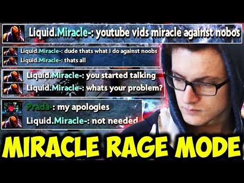 When M-God Is Tilted - Trashtalker Vs Miracle Angry Mage Rage Mode Dota 2
