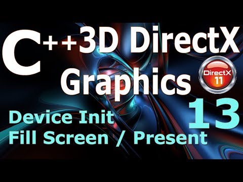 C 3D DirectX Tutorial Device Init Fill Screen Present