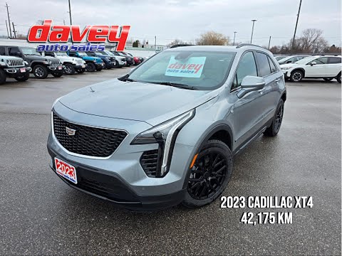 2023 Cadillac XT4 AWD 4dr Sport in Silver for sale at Davey Auto Sales Oshawa South in Oshawa, ON