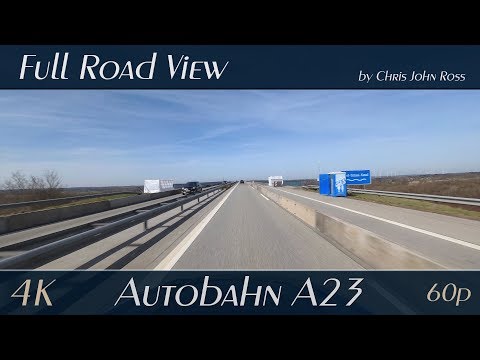 Autobahn (A23), Germany: Hanerau-Hademarschen - Dithmarscher Geest (Rastplatz) - 4K (UHD/2160p/60p)