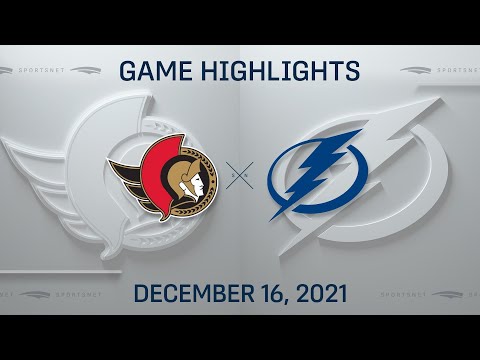 NHL Highlights | Senators vs. Lightning - Dec. 16, 2021