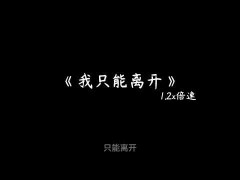 《我只能离开》 1.2x倍速